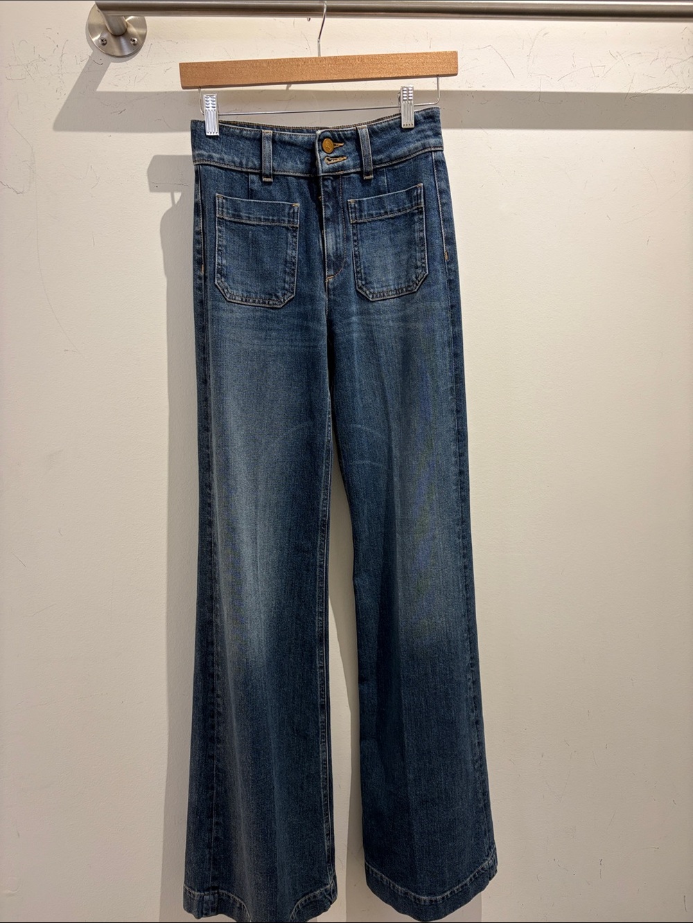 Seafarer Women's Jane Indigo Wide-Leg Stretch Jean Size 24